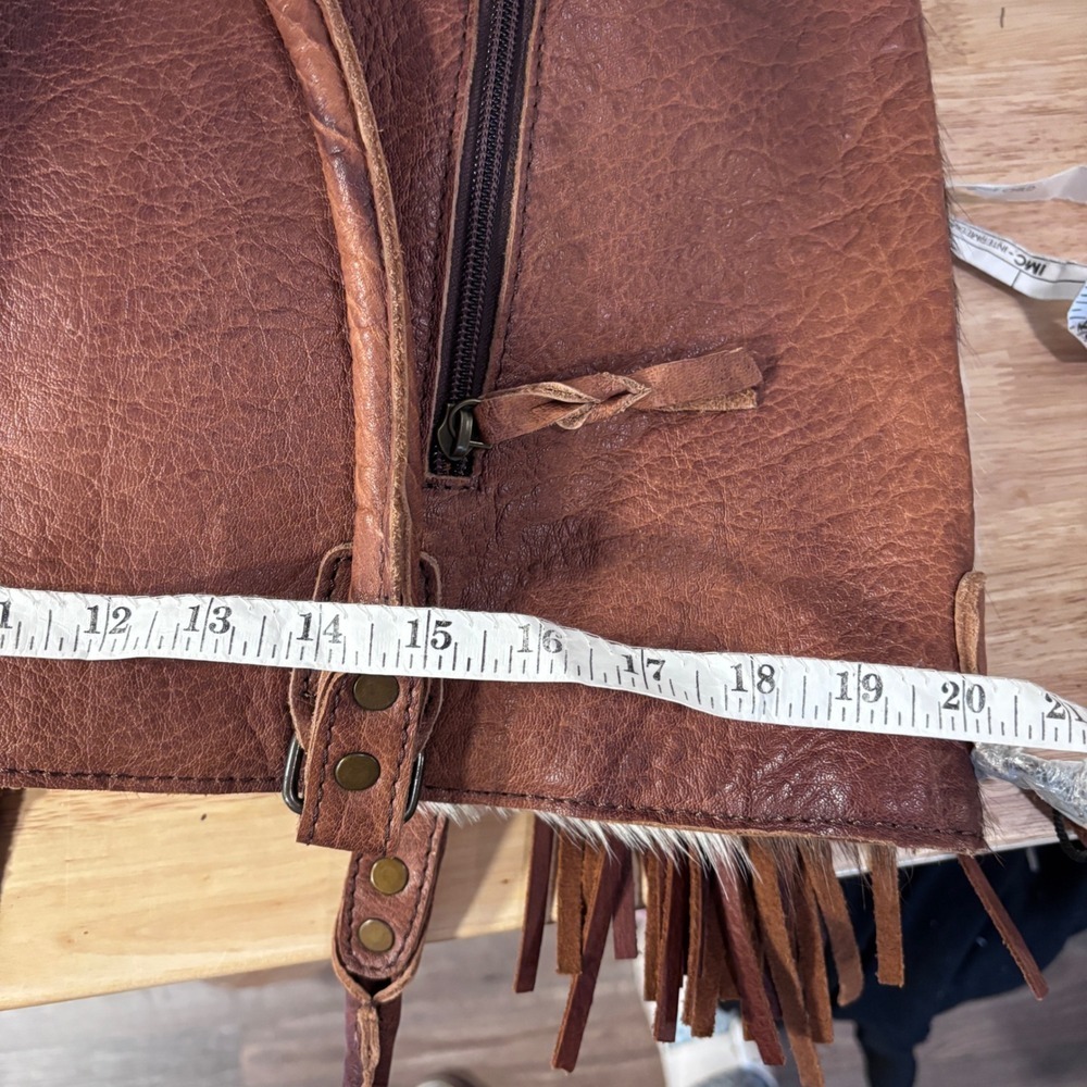 American Darling Tote New Rodeo Cowhide Bag Fringe Tooled Leather Conceal Carry - Picture 12 of 16